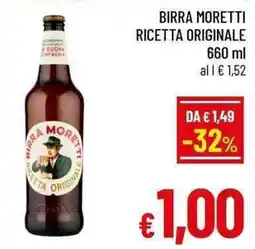 A&O Birra Moretti Ricetta Originale offerta