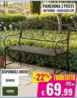 Satur PANCHINA 2 POSTI IN FERRO offerta