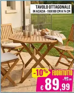 Satur TAVOLO OTTAGONALE IN ACACIA offerta