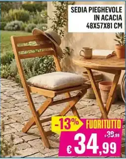 Satur Sedia pieghevole in acacia offerta
