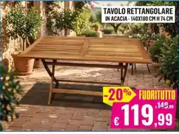 Satur TAVOLO RETTANGOLARE IN ACACIA offerta