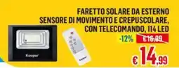 Satur Faretto solare da esterno Kooper offerta
