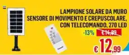 Satur Lampione solare da muro offerta