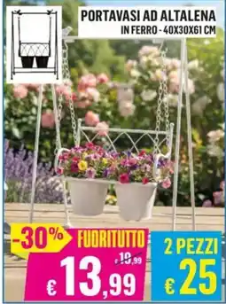 Satur PORTAVASI AD ALTALENA IN FERRO offerta