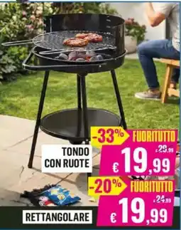 Satur TONDO CON RUOTE offerta