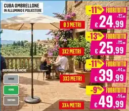 Satur CUBA OMBRELLONE IN ALLUMINIO E POLIESTERE offerta