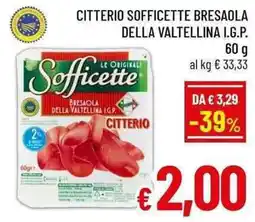 A&O Sofficette Bresaola della Valtellina I.G.P. Citterio offerta