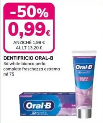 Basko DENTIFRICIO ORAL-B 3d white bianco perla offerta