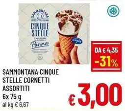 A&O Sammontana Cinque Stelle Cornetti offerta