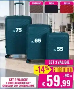 Satur SET 3 VALIGIE offerta