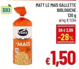 A&O Matt Le Mais Gallette Biologiche offerta