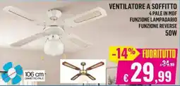 Satur VENTILATORE A SOFFITTO offerta
