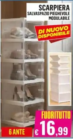 Satur SCARPIERA SALVASPAZIO PIEGHEVOLE MODULABILE offerta