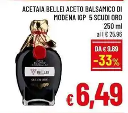 A&O Acetaia Bellei Aceto Balsamico di Modena IGP 5 Scudi Oro offerta