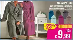 Satur ACCAPPATOIO CON CAPPUCCIO E CINTURA offerta