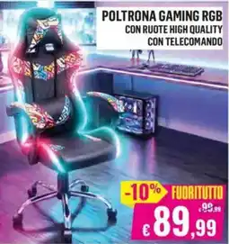 Satur Poltrona Gaming RGB offerta