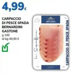 Basko Carpaccio di pesce spada Bernardini Gastone offerta