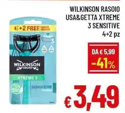 A&O WILKINSON RASOIO USA&GETTA XTREME 3 SENSITIVE offerta