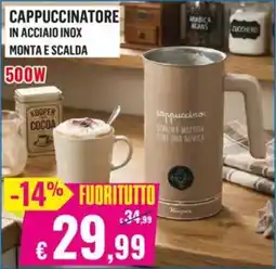 Satur Cappuccinatore in acciaio inox offerta