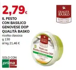Basko Pesto con Basilico Genovese DOP Qualità Basko offerta