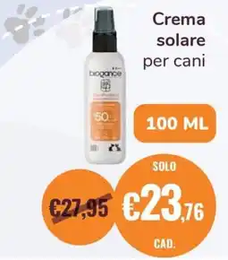 ZooPlanet Crema solare per cani biogance offerta