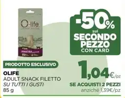 L´Isola dei Tesori OLIFE ADULT SNACK FILETTO offerta
