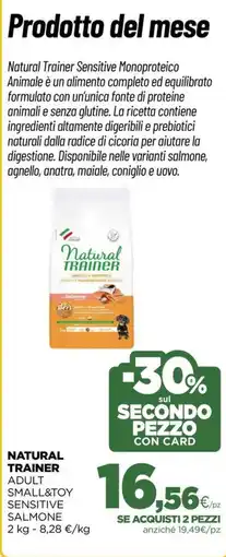 L´Isola dei Tesori Natural Trainer Adult Small&Toy Sensitive Salmone offerta