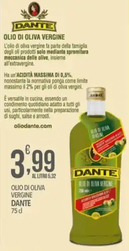 Iper Romagnolo Olio di oliva vergine Dante offerta
