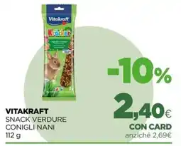 L´Isola dei Tesori VITAKRAFT SNACK VERDURE CONIGLI NANI offerta