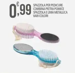 Iper Romagnolo SPAZZOLA PER PEDICURE COMBINA PIETRA POMICE SPAZZOLA E LIMA METALLICA offerta