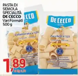 Crai Pasta di semola specialità De Cecco offerta