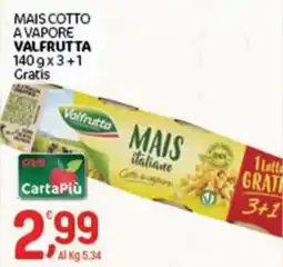 Crai Mais cotto a vapore Valfrutta offerta