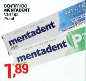 Crai DENTIFRICIO MENTADENT offerta