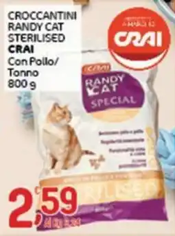 Crai CROCCANTINI RANDY CAT STERILISED CRAI offerta