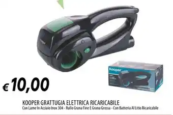 KOOPER GRATTUGIA ELETTRICA RICARICABILE