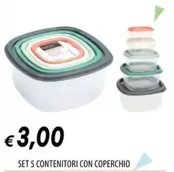 Galassia SET 5 CONTENITORI CON COPERCHIO offerta