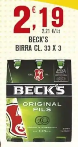 Punto é market Beck's birra offerta