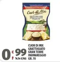 Vivo Supermercati Cuor di Mix Grattugiato offerta