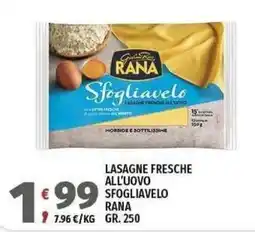 Vivo Supermercati LASAGNE FRESCHE ALL'UOVO SFOGLIAVELO RANA offerta