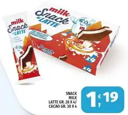 Vivo Supermercati milk Snack al LATTE offerta