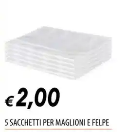 Galassia SACCHETTI PER MAGLIONI E FELPE offerta
