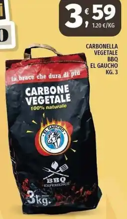 Vivo Supermercati CARBONE VEGETALE EL GAUCHO offerta