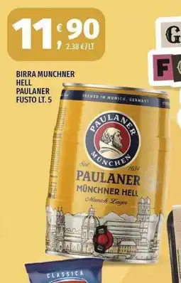 Vivo Supermercati Birra Munchner Hell Paulaner offerta