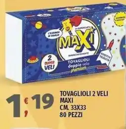 Vivo Supermercati Tovaglioli 2 veli maxi offerta