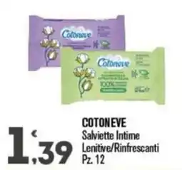 Punto é market COTONEVE Salviette Intime Lenitive/Rinfrescanti offerta