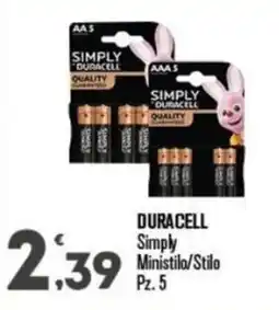 Punto é market Duracell Simply Ministilo/Stilo offerta