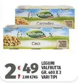 Vivo Supermercati Legumi Valfrutta offerta