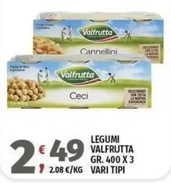 Vivo Supermercati Legumi Valfrutta offerta
