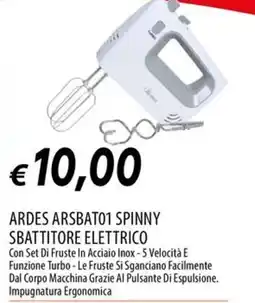 Galassia ARDES ARSBAT01 SPINNY SBATTITORE ELETTRICO offerta