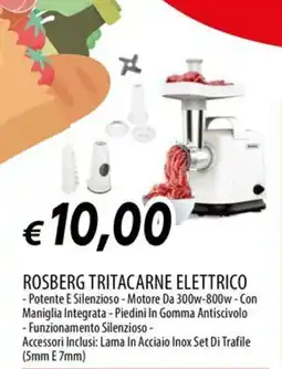 Galassia ROSBERG TRITACARNE ELETTRICO offerta
